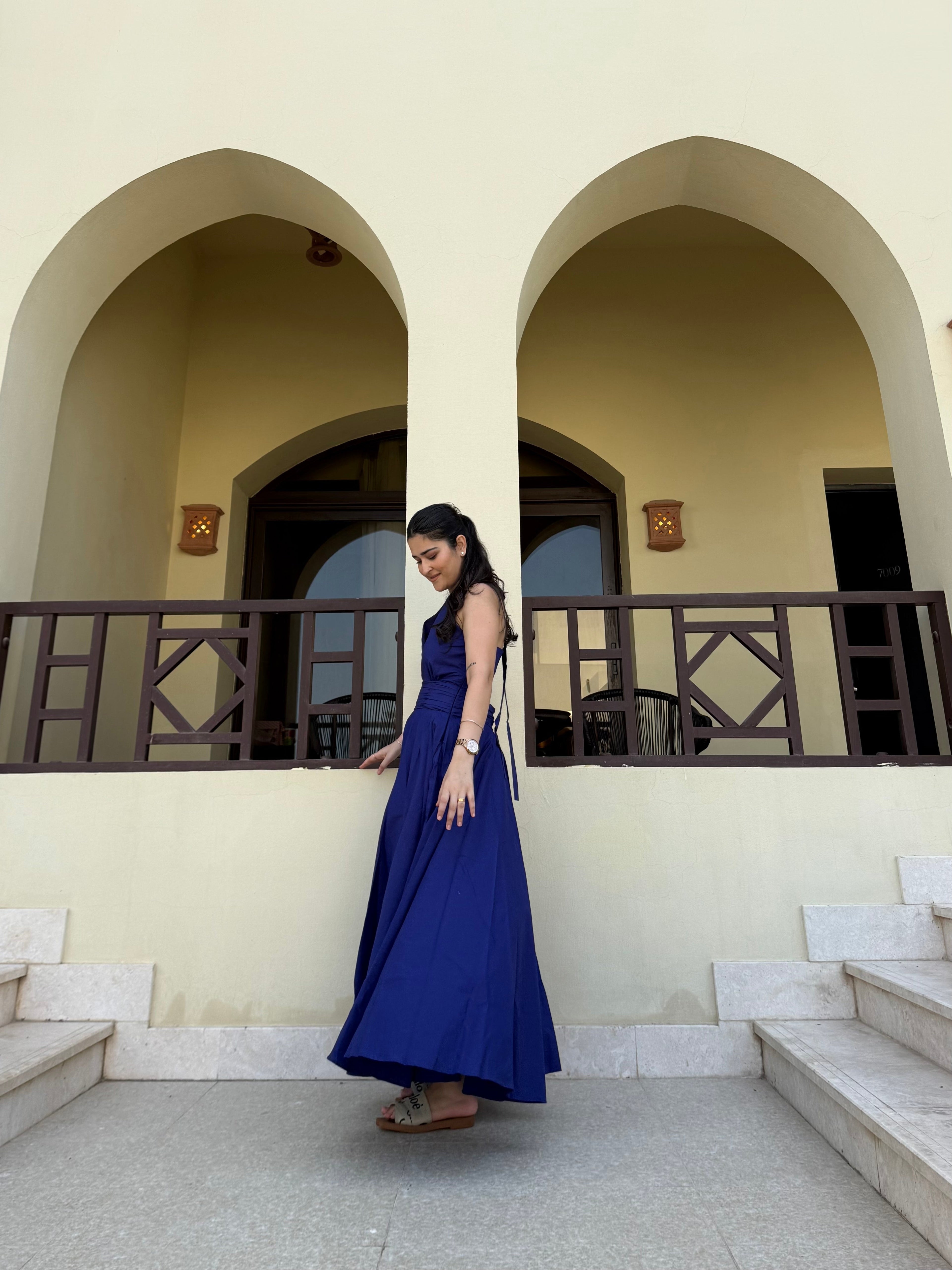 Selvara Dress in Ultramarine Blue