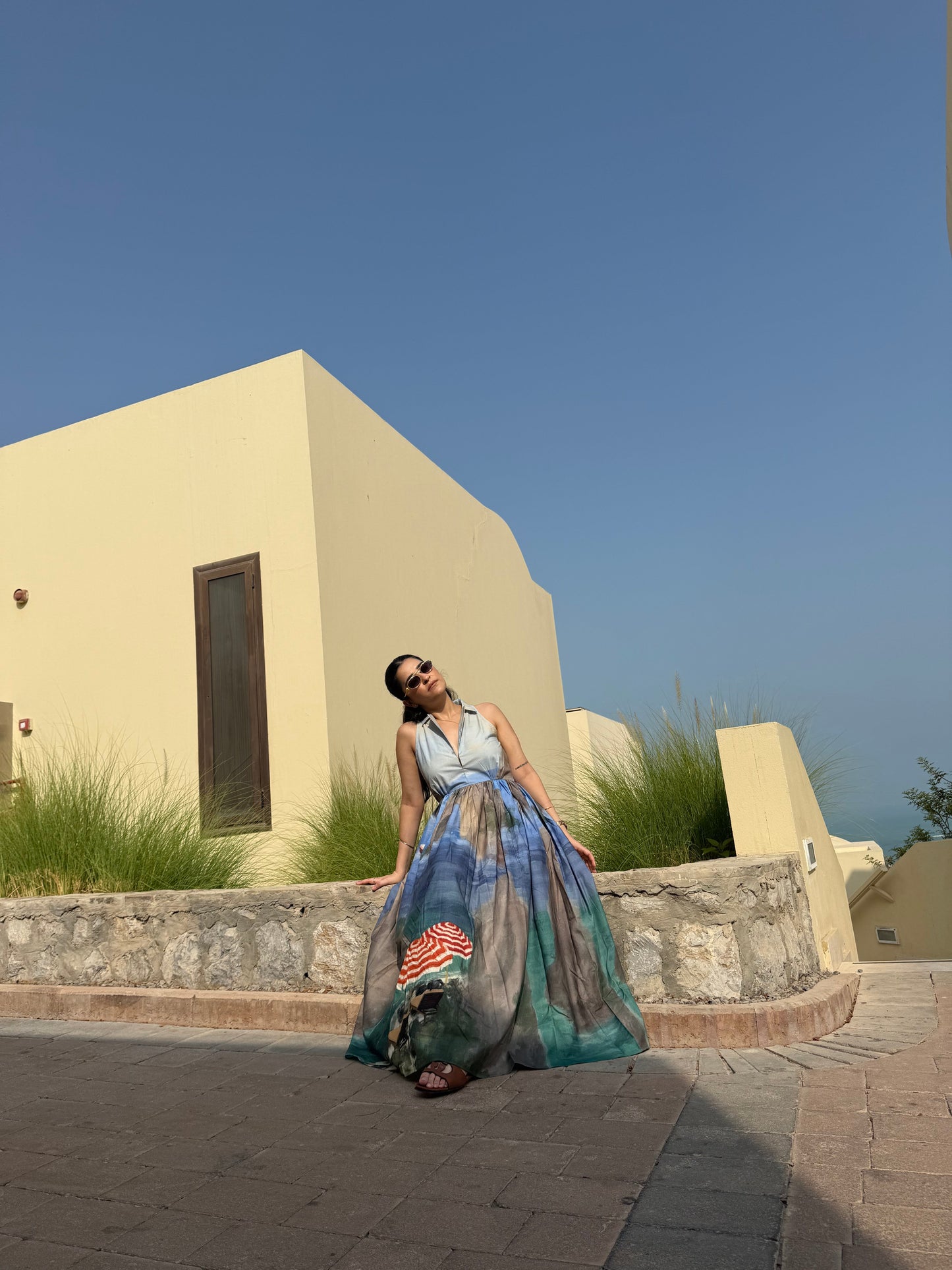 Ischia Dress in Capri Coast Print