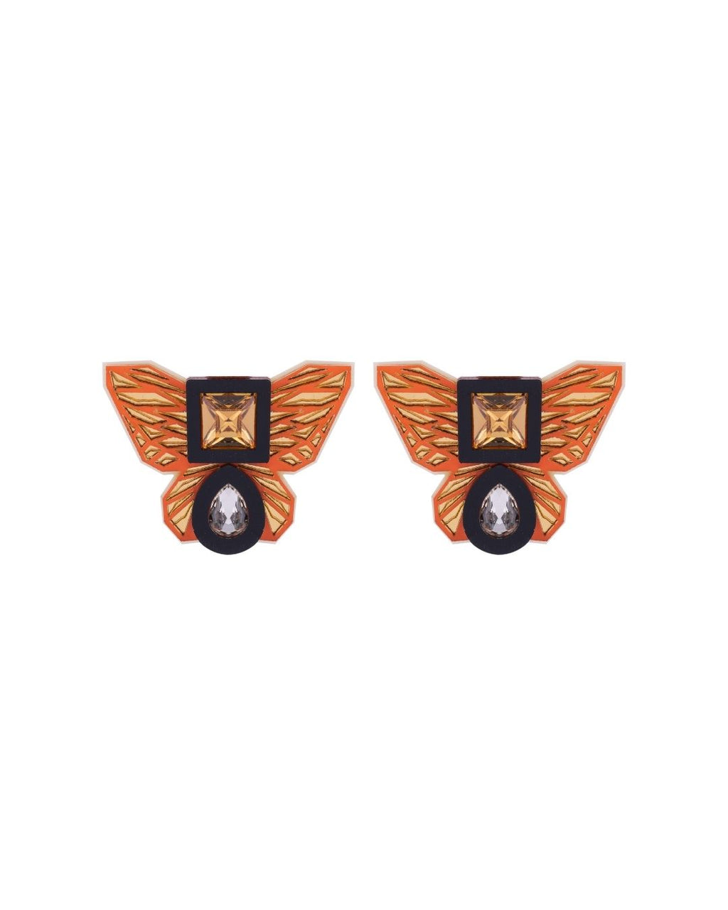 BUTTERFLY STUDS IN PEACH