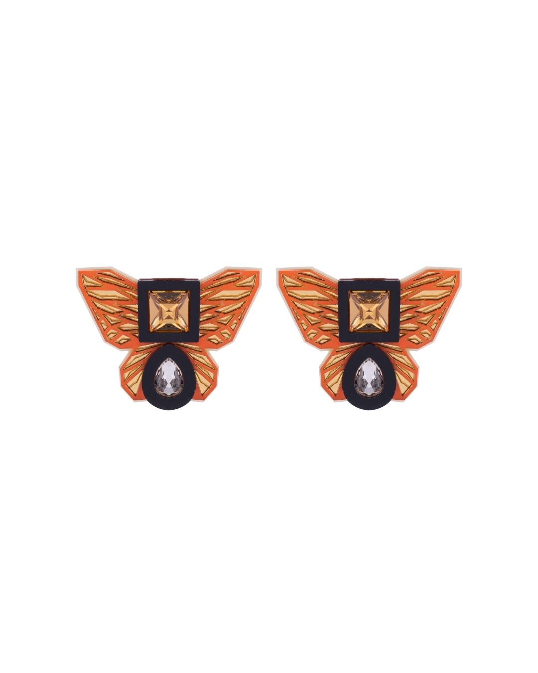 BUTTERFLY STUDS IN PEACH