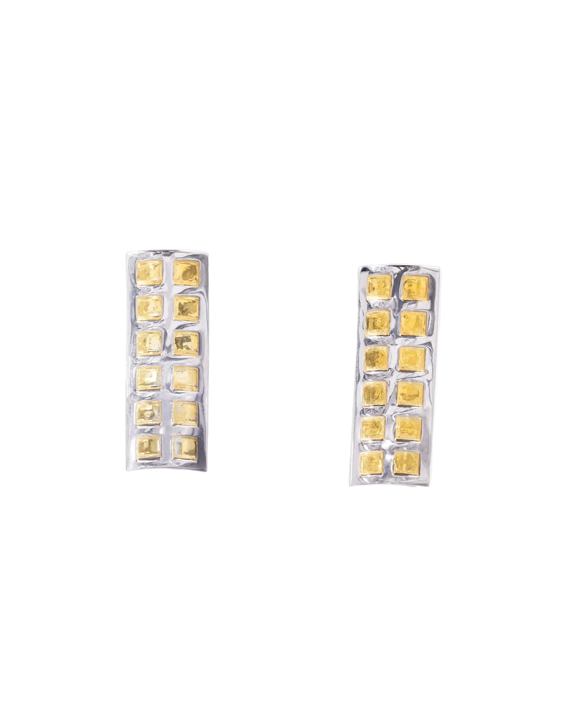 MAISON MEGH Kitthh Long Studs jewelry featuring elegant long gold-tone stud earrings with a sleek, modern design.