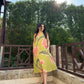 Hibiscus Dress in Tuscan Olive Print
