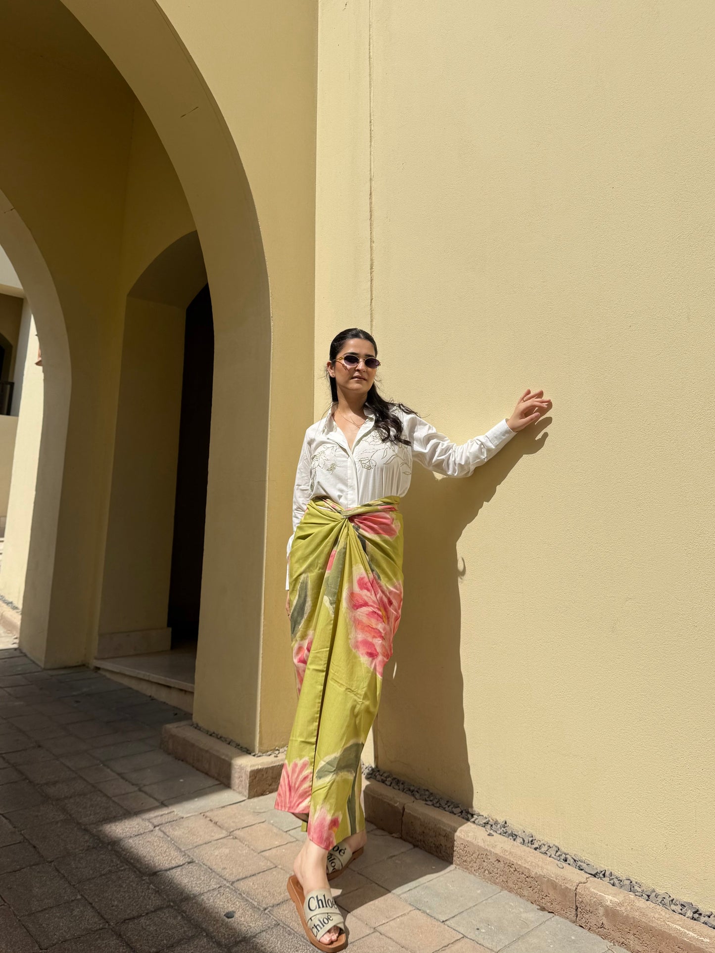 Nadia Set in Tuscan Olive Print