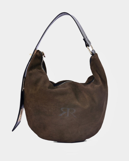 Walnut Suede Sack Bag