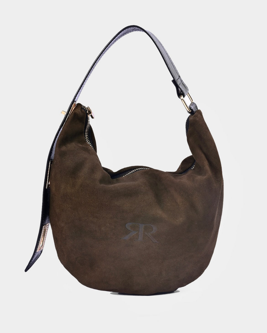 Walnut Suede Sack Bag