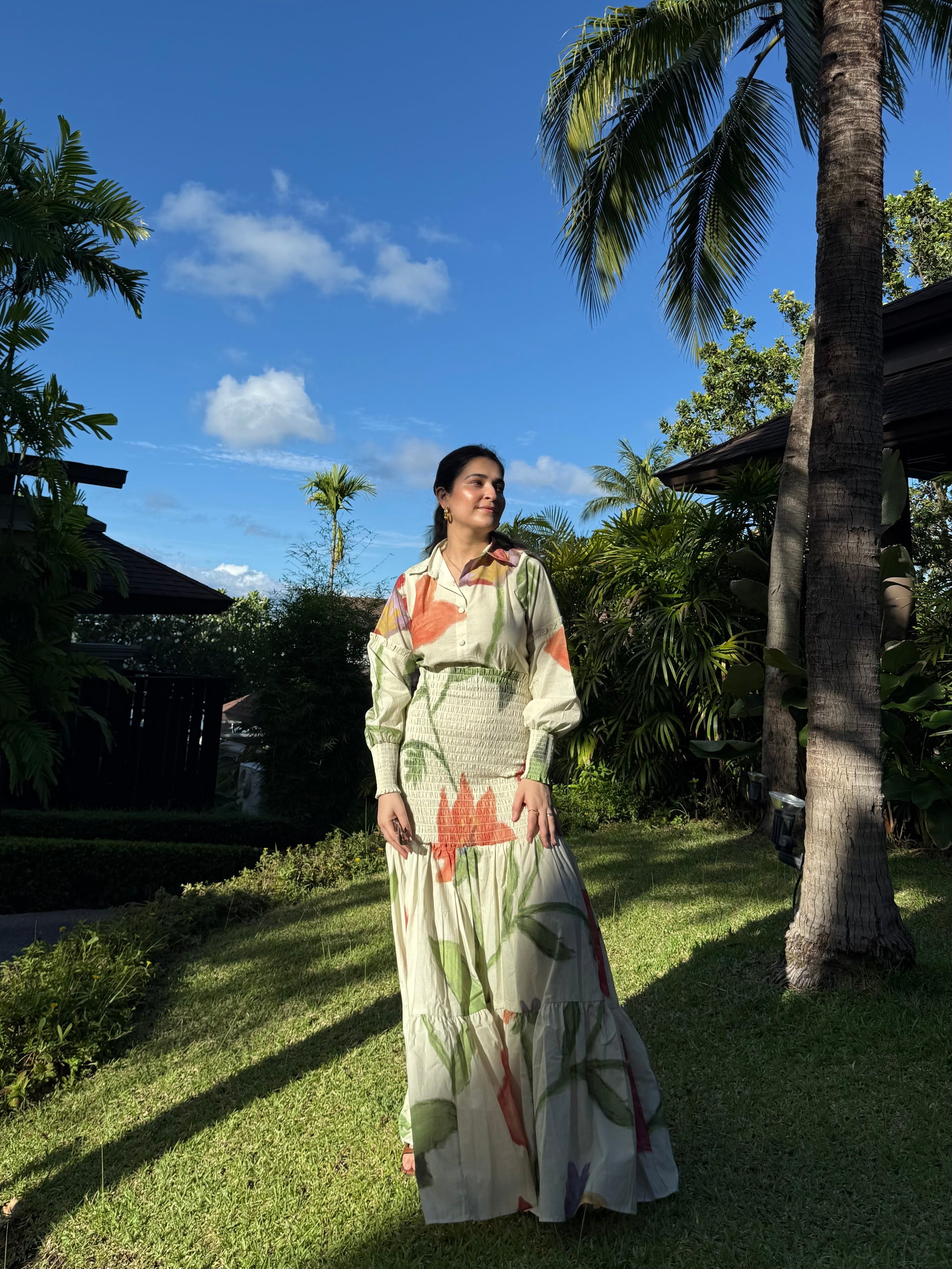 Azzurra Dress in Sorrento Bloom Print (Butter Yellow)