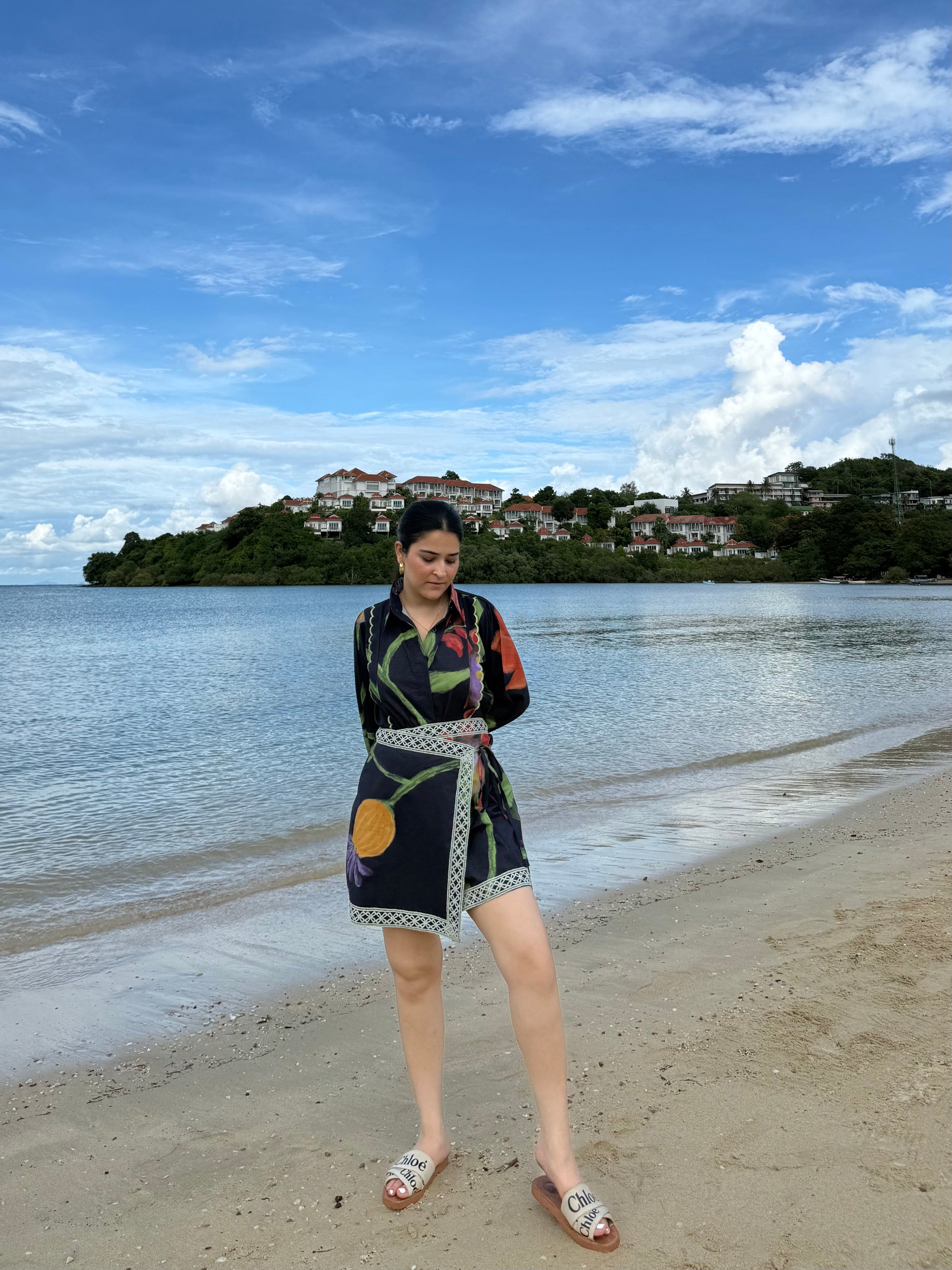 Sahara Set in Sorrento Bloom Print (Endless Blue)