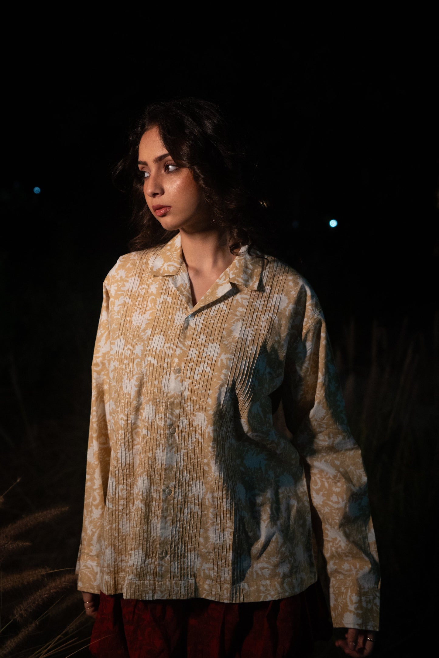 Kiro Cuban Collar Shirt - Beige