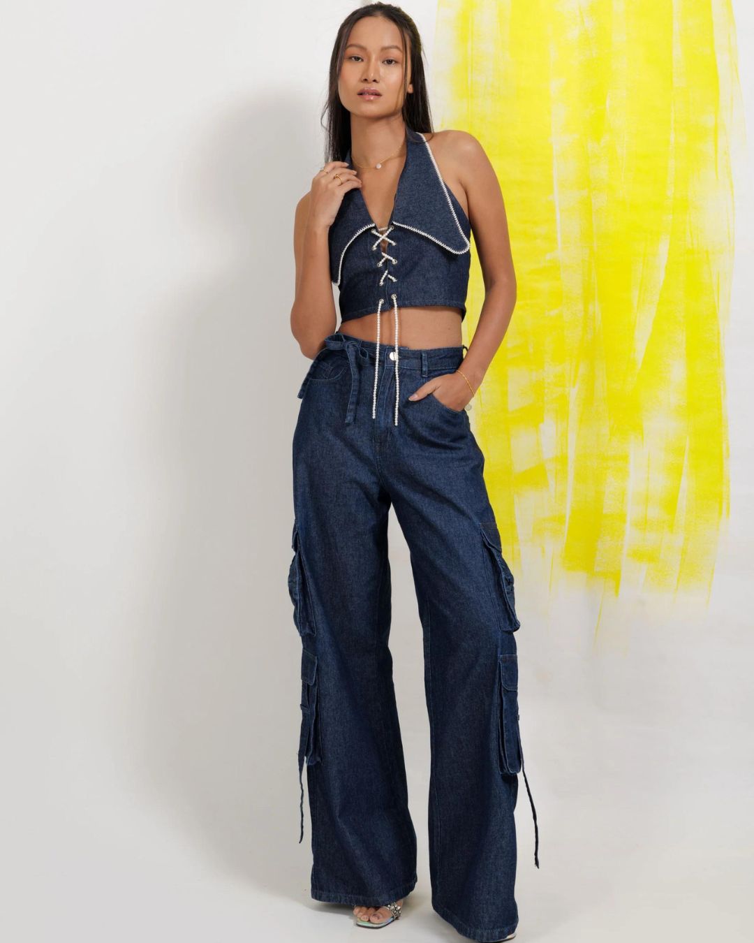 Indigo pearl co-ord set