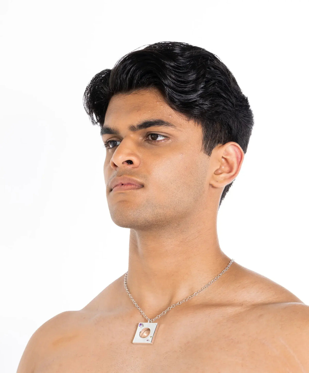 Edge Pendant with Gems