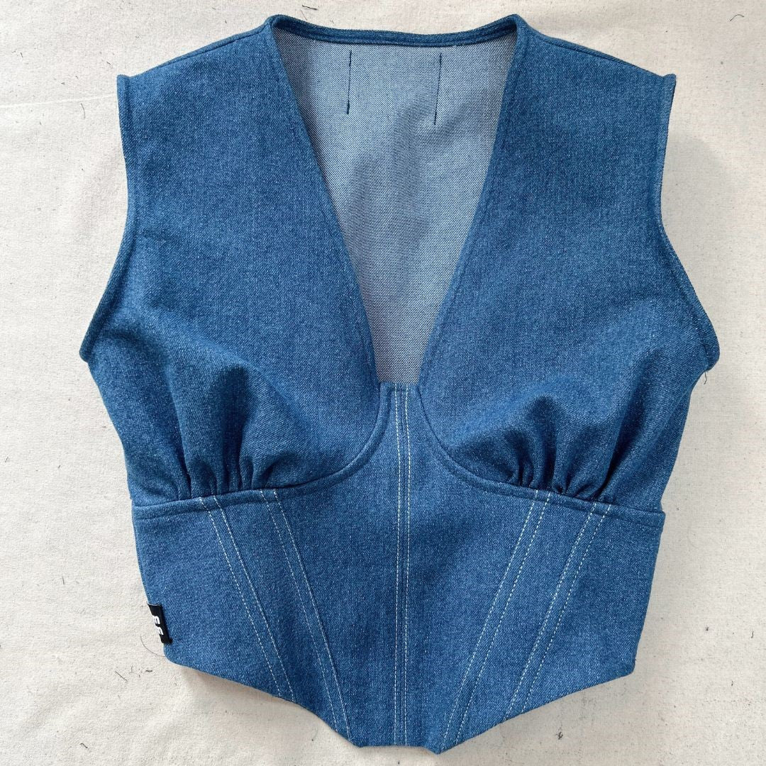 Affair Corset - Denim Blue