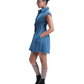 CREASED DRESS- BLUE