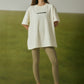 OFF-WHITE OVERSIZED T-SHIRT IN THE LALA GARDEN PRINT
