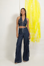 Indigo pearl co-ord set