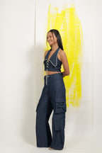 Indigo pearl co-ord set