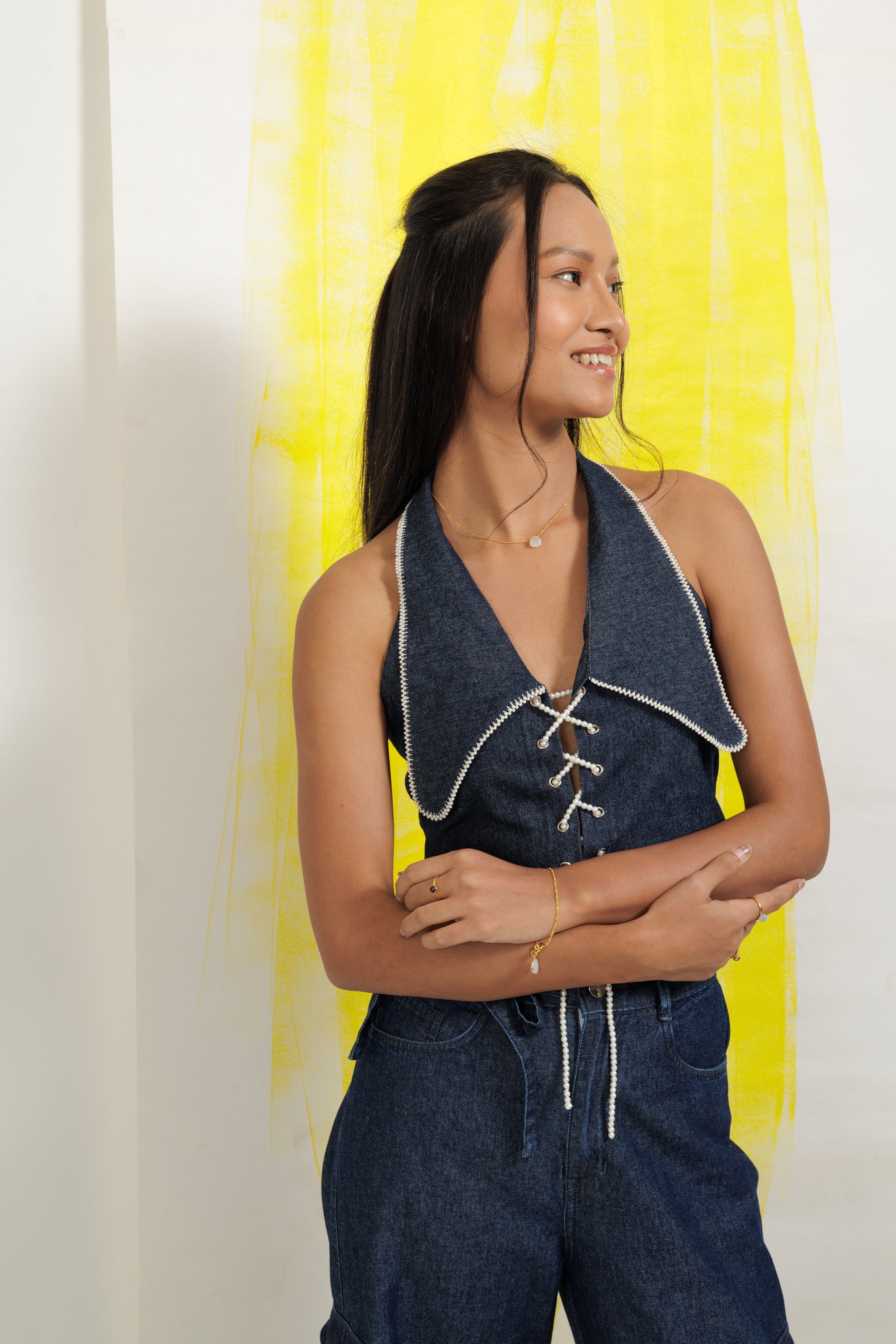 Indigo pearl co-ord set