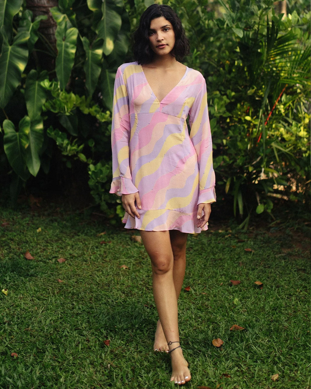 Jasmine Wave Lolita Ruffled Short Dress