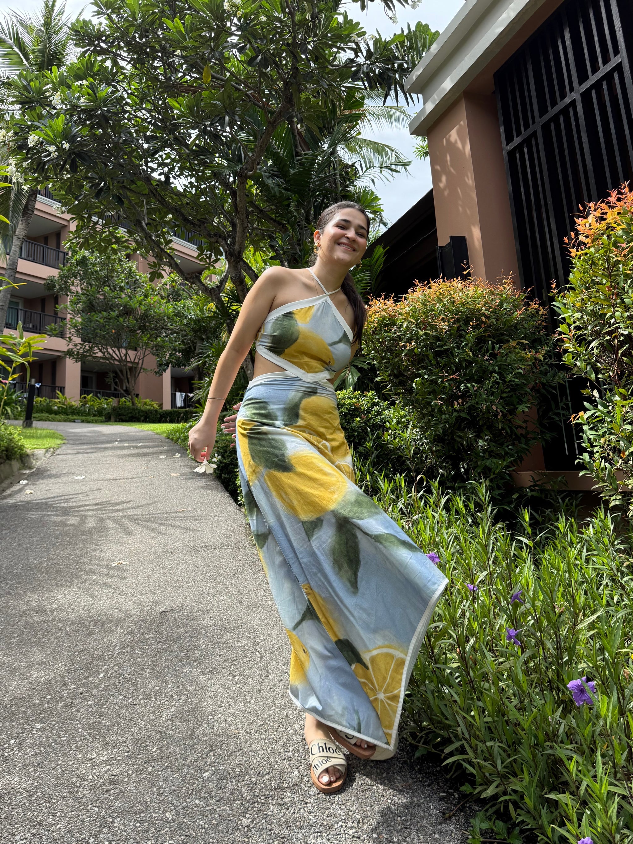 Aaleyah Dress in Limoncello Print