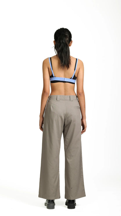 BOX-PLEAT PANTS