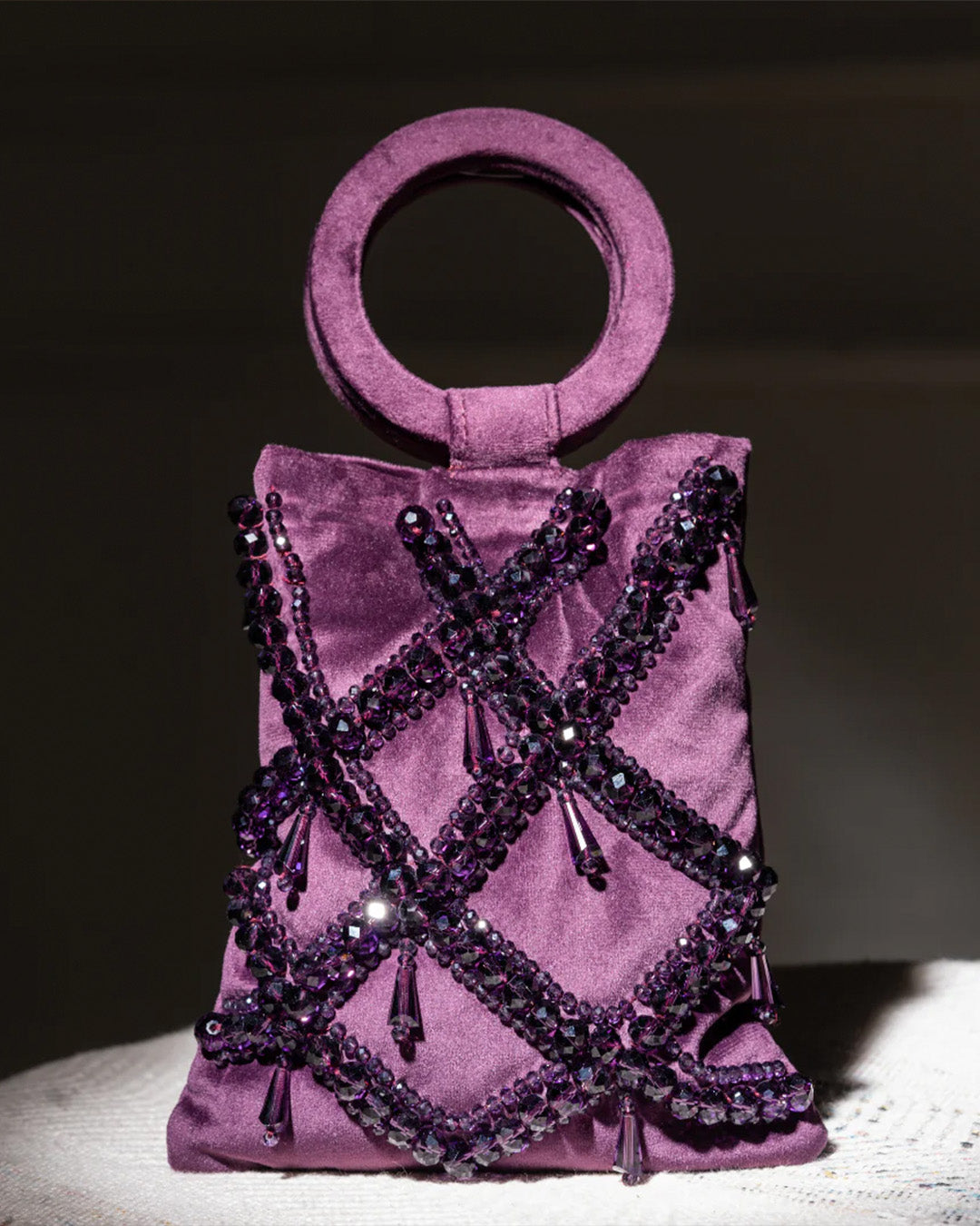 Elizabeth Aubergine Luminaire Bag