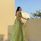 Solea Dress in Pistachio Plaid Print