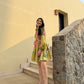 Rosabella Dress in Tuscan Olive Print