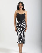 Slink Midi Skirt - Noir Wave