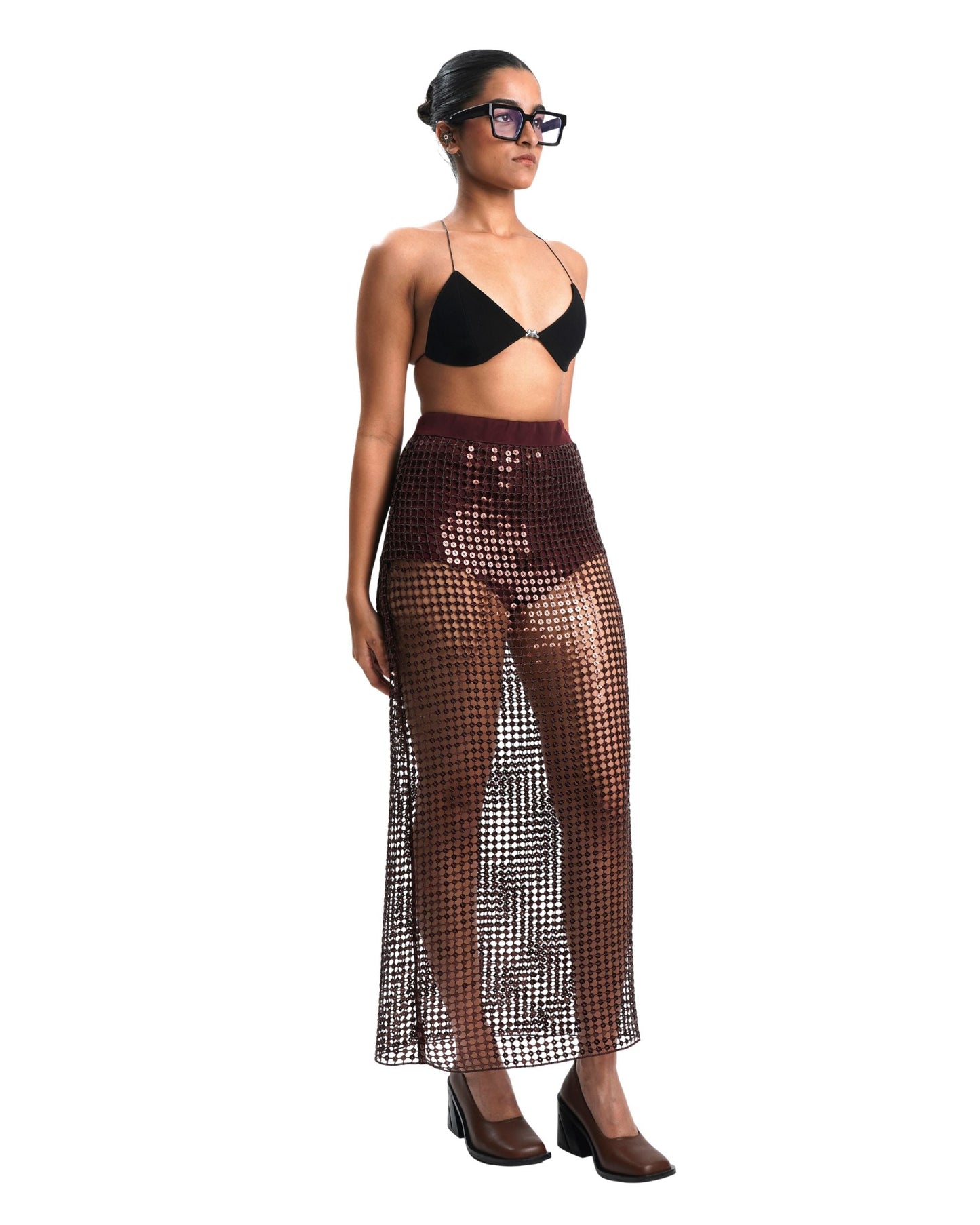 BARE INTENT SKIRT - MERLOT