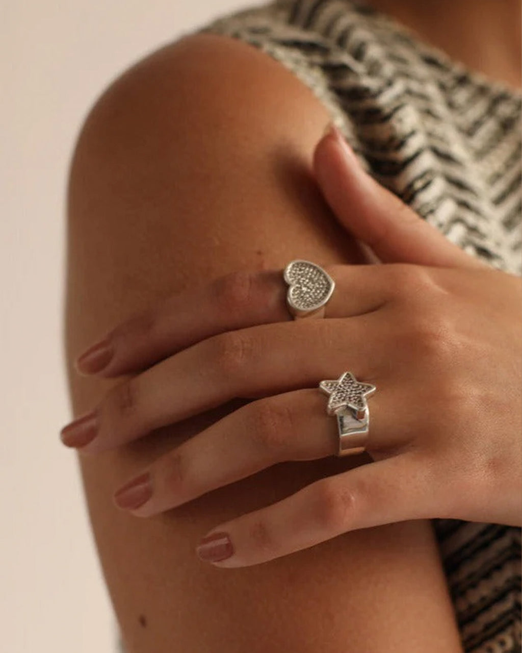 Sweet Heart Ring in Gold and Silver