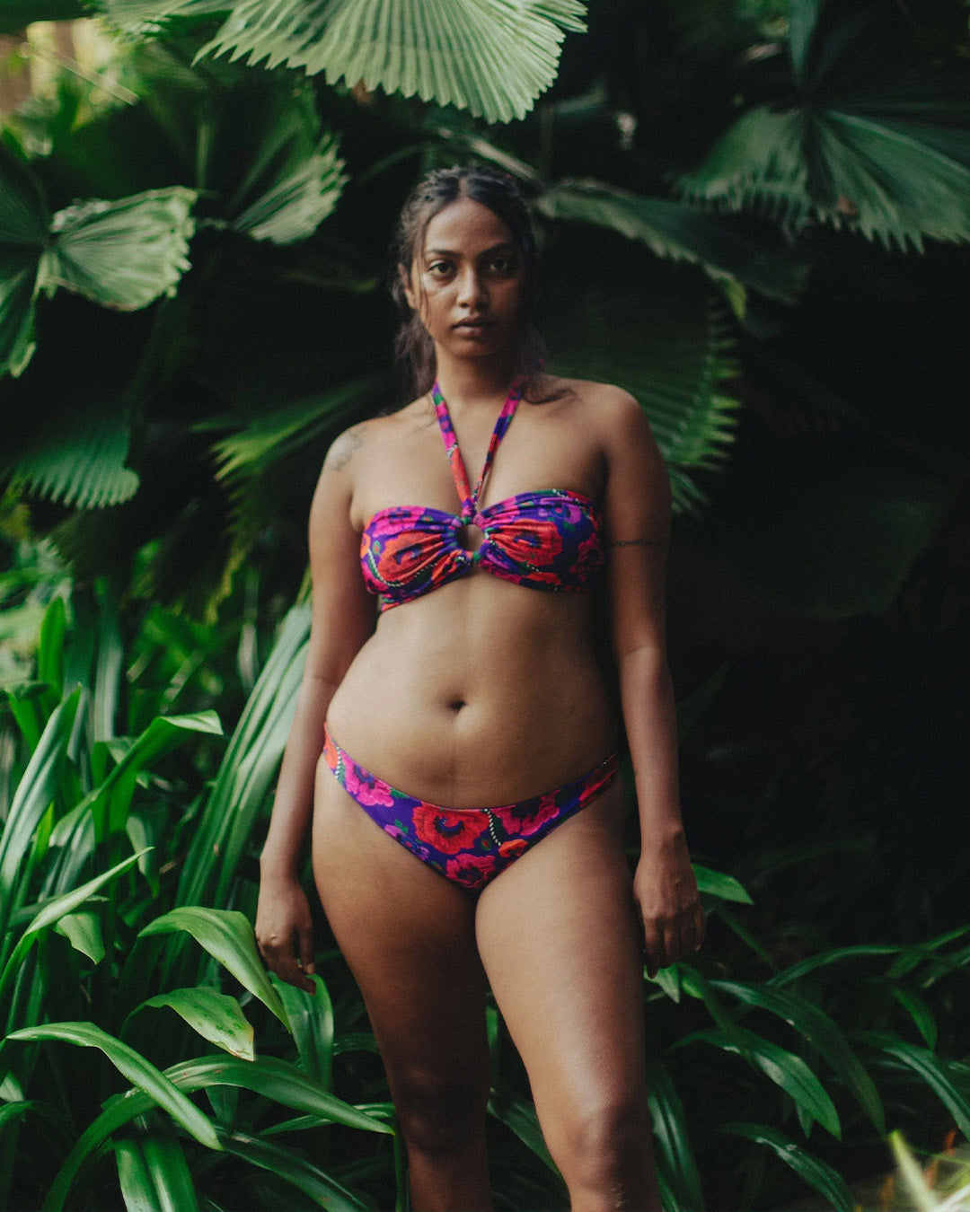 Oriental Poppy Low Rise Bikini Bottom