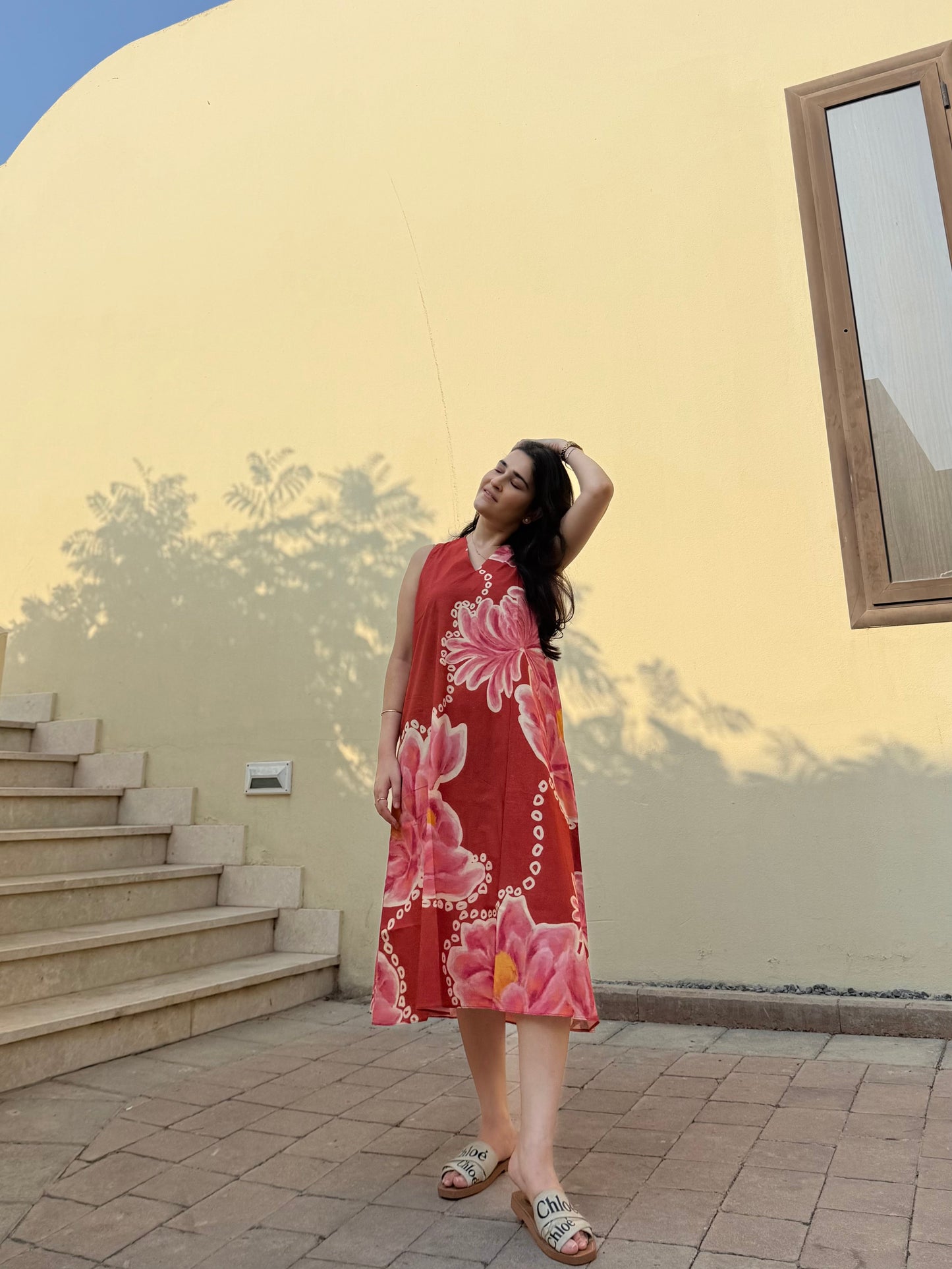 Hibiscus Dress in Bubbly Spritz Print