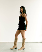 Black Buckle Mini Skirt 