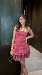 Ria Biyani in Apricot Mini Dress