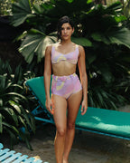 Jasmine Wave High Waist Belted Bikini Bottom