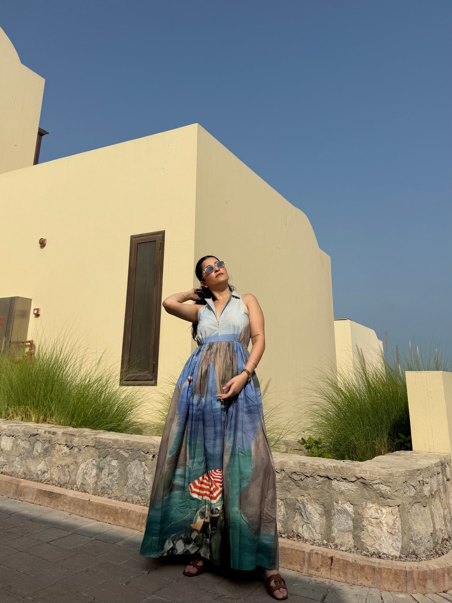 Ischia Dress in Capri Coast Print