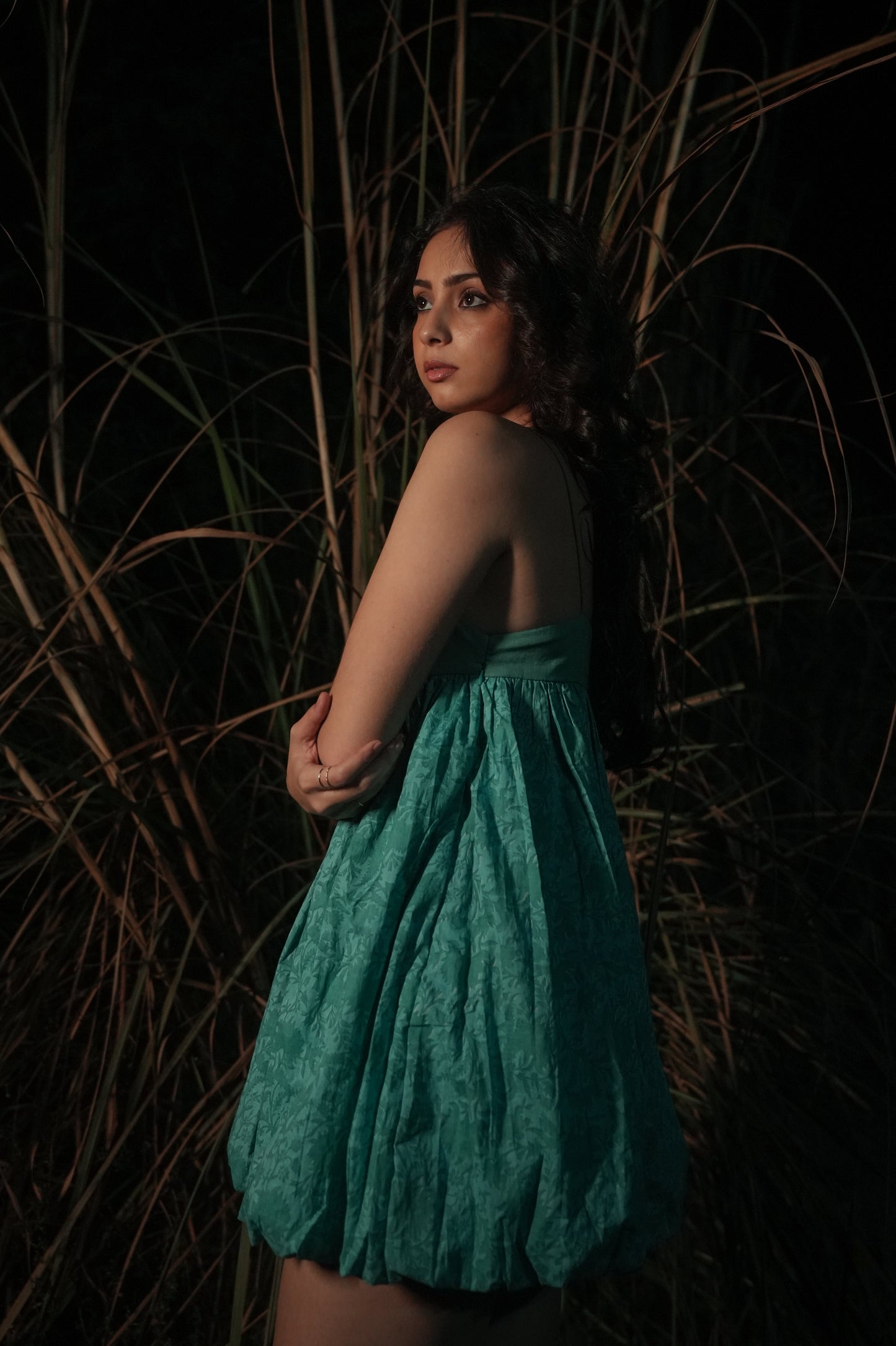 Zia Balloon Dress - Teal