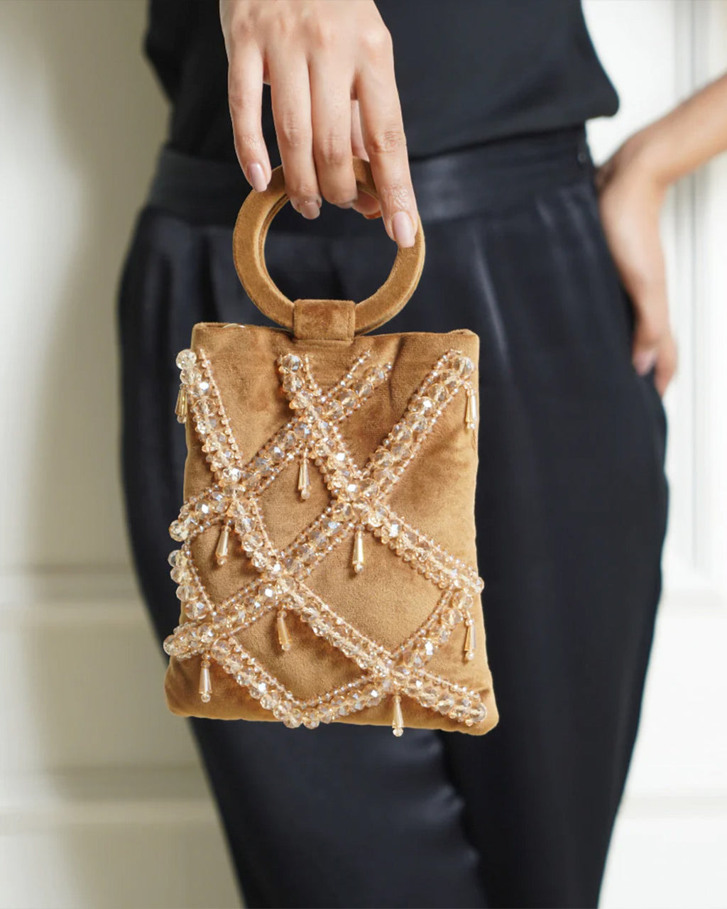 Rekha Gold Luminaire Bag