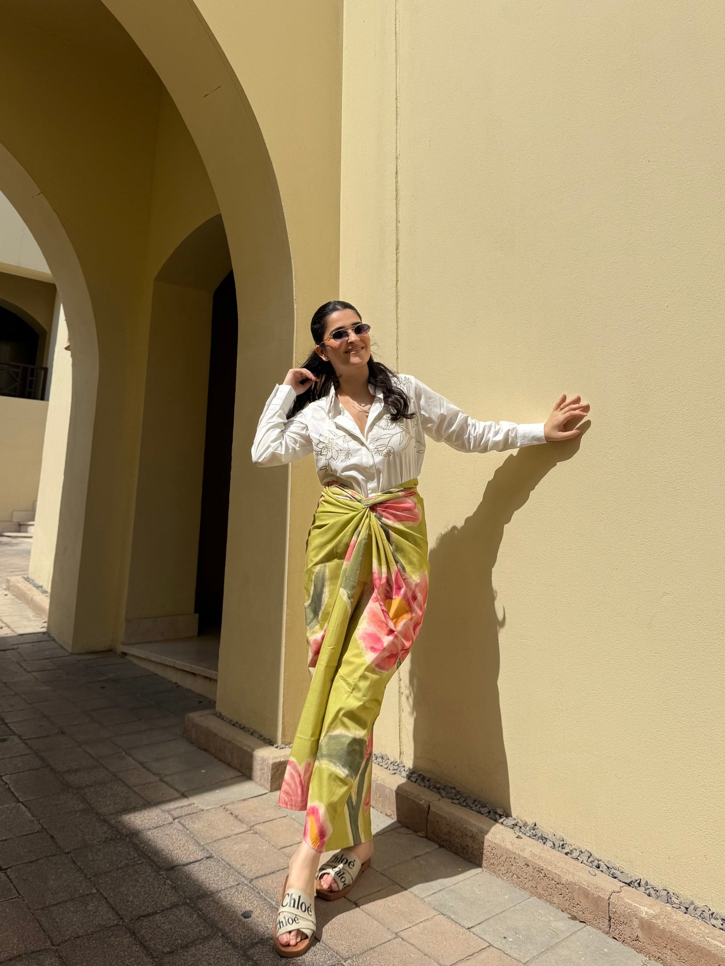 Nadia Set in Tuscan Olive Print