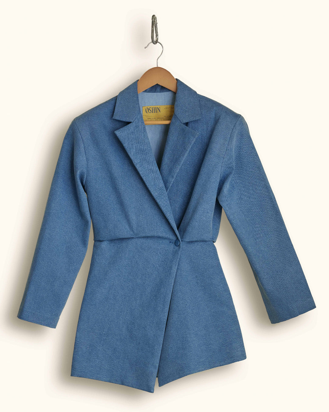 DRAPED BLAZER & MINI SHORTS SET