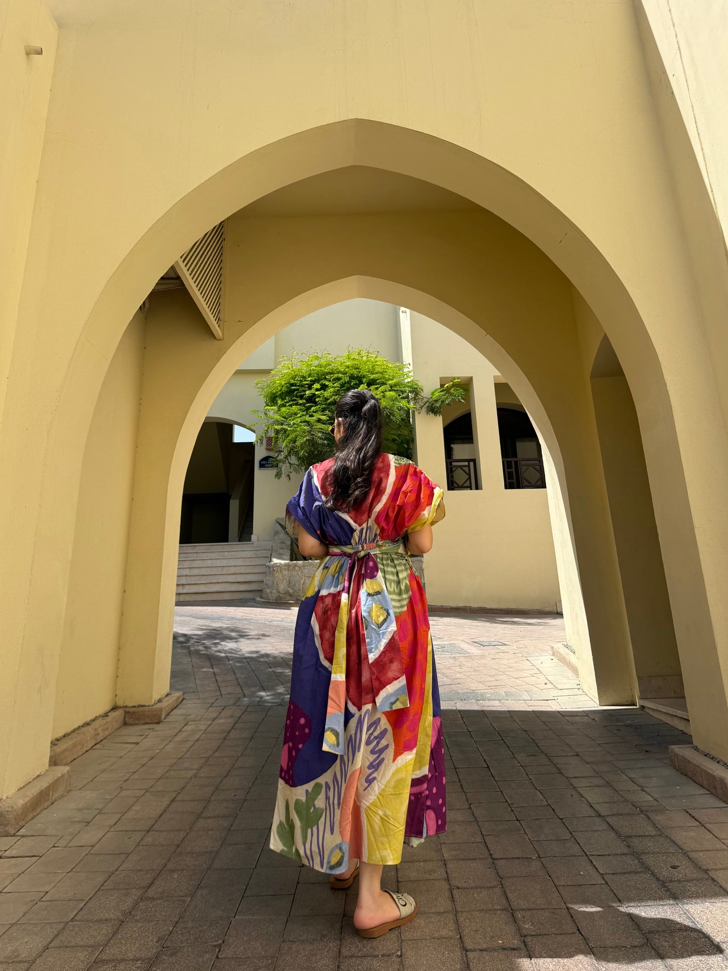 Juno Dress in Florentine Mosaic Print