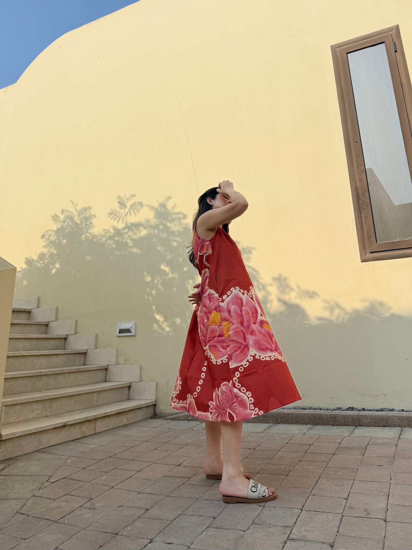 Hibiscus Dress in Bubbly Spritz Print