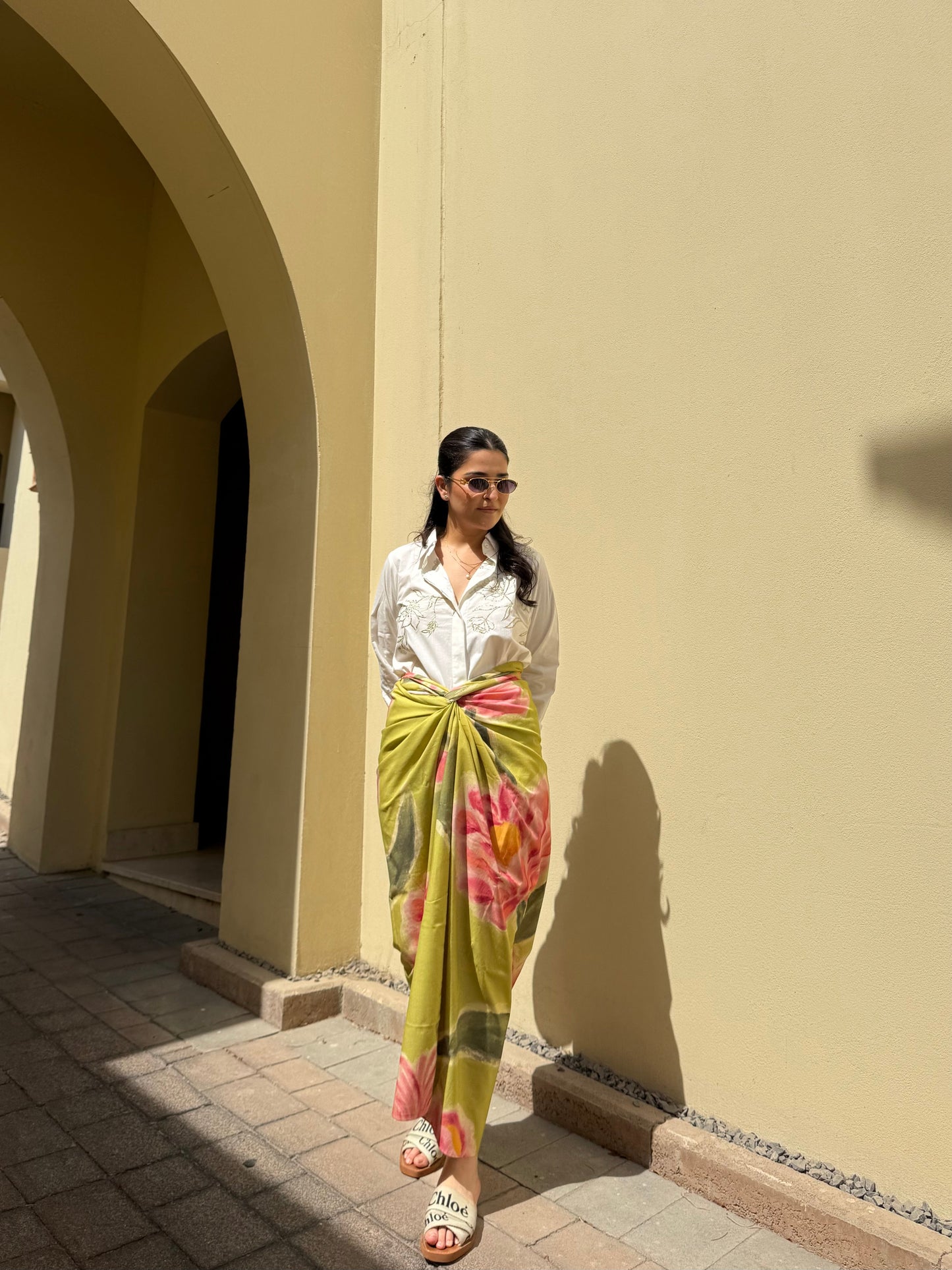 Nadia Set in Tuscan Olive Print