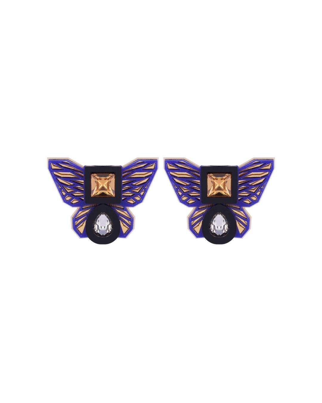BUTTERFLY STUDS IN COBALT BLUE