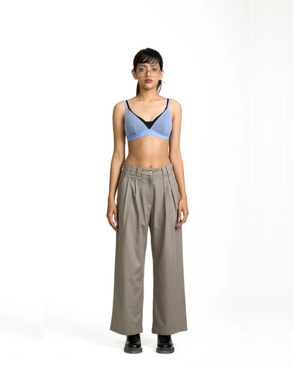 BOX-PLEAT PANTS