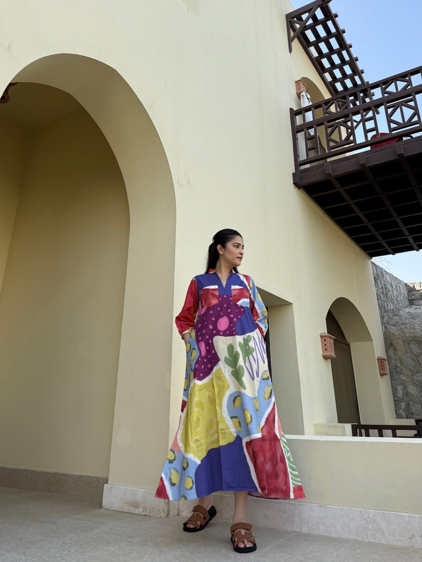 Dora Dress in Florentine Mosaic Print