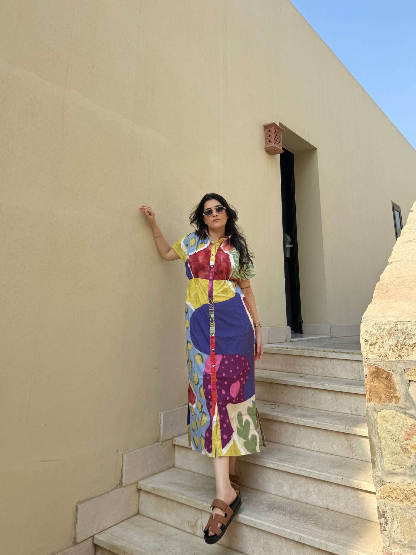 Alessia Dress in Florentine Mosaic Print