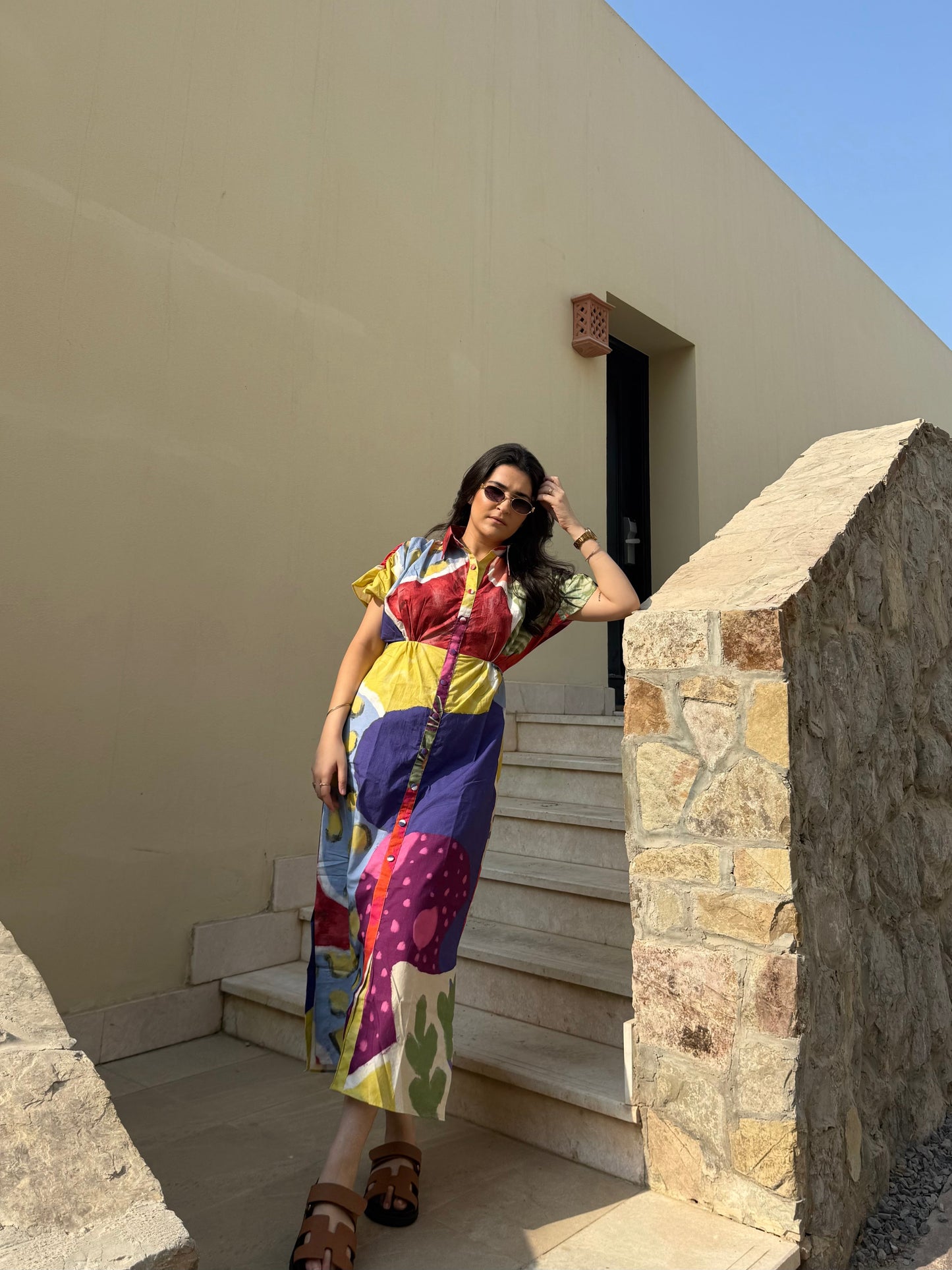 Alessia Dress in Florentine Mosaic Print