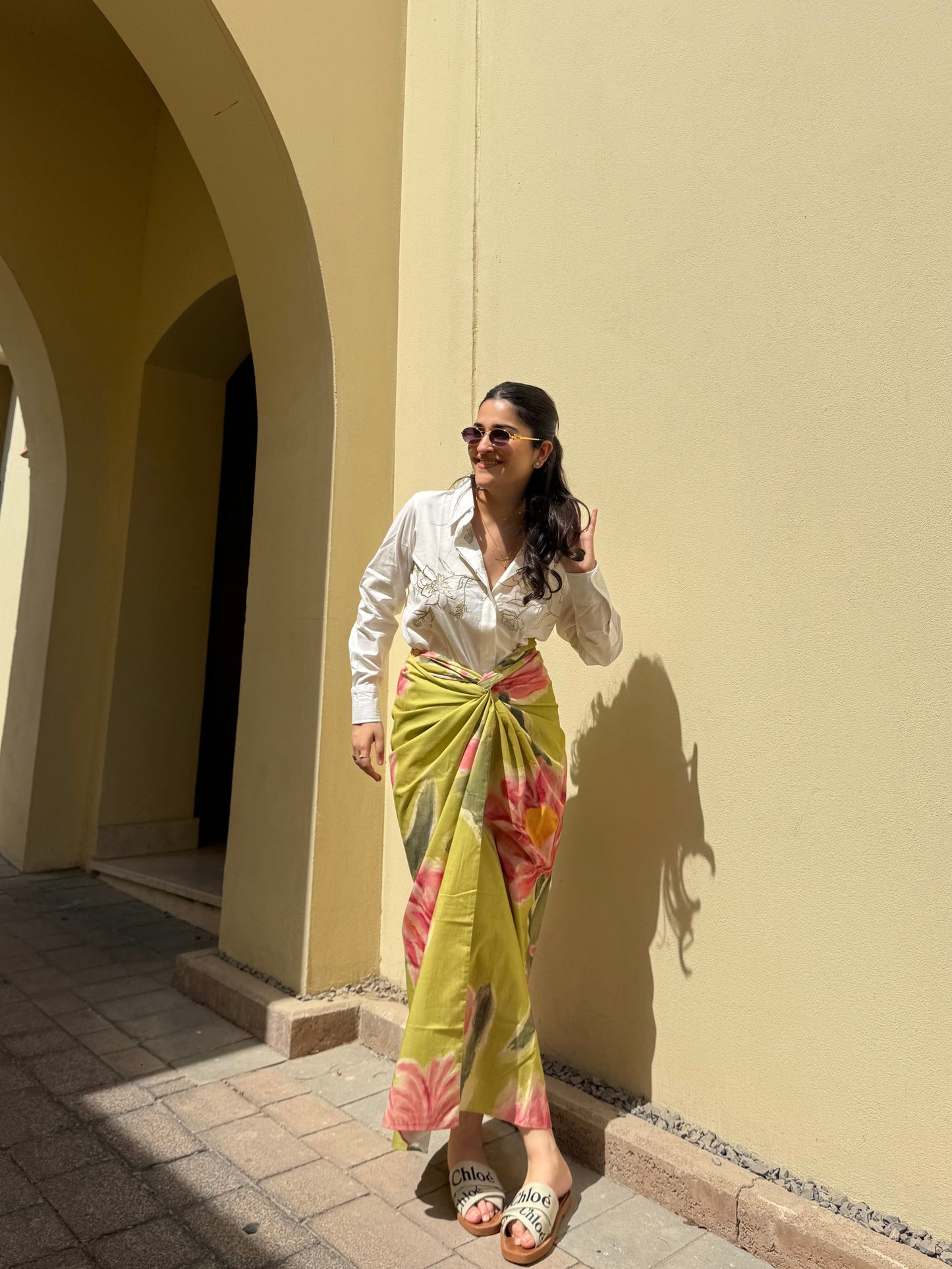 Nadia Set in Tuscan Olive Print