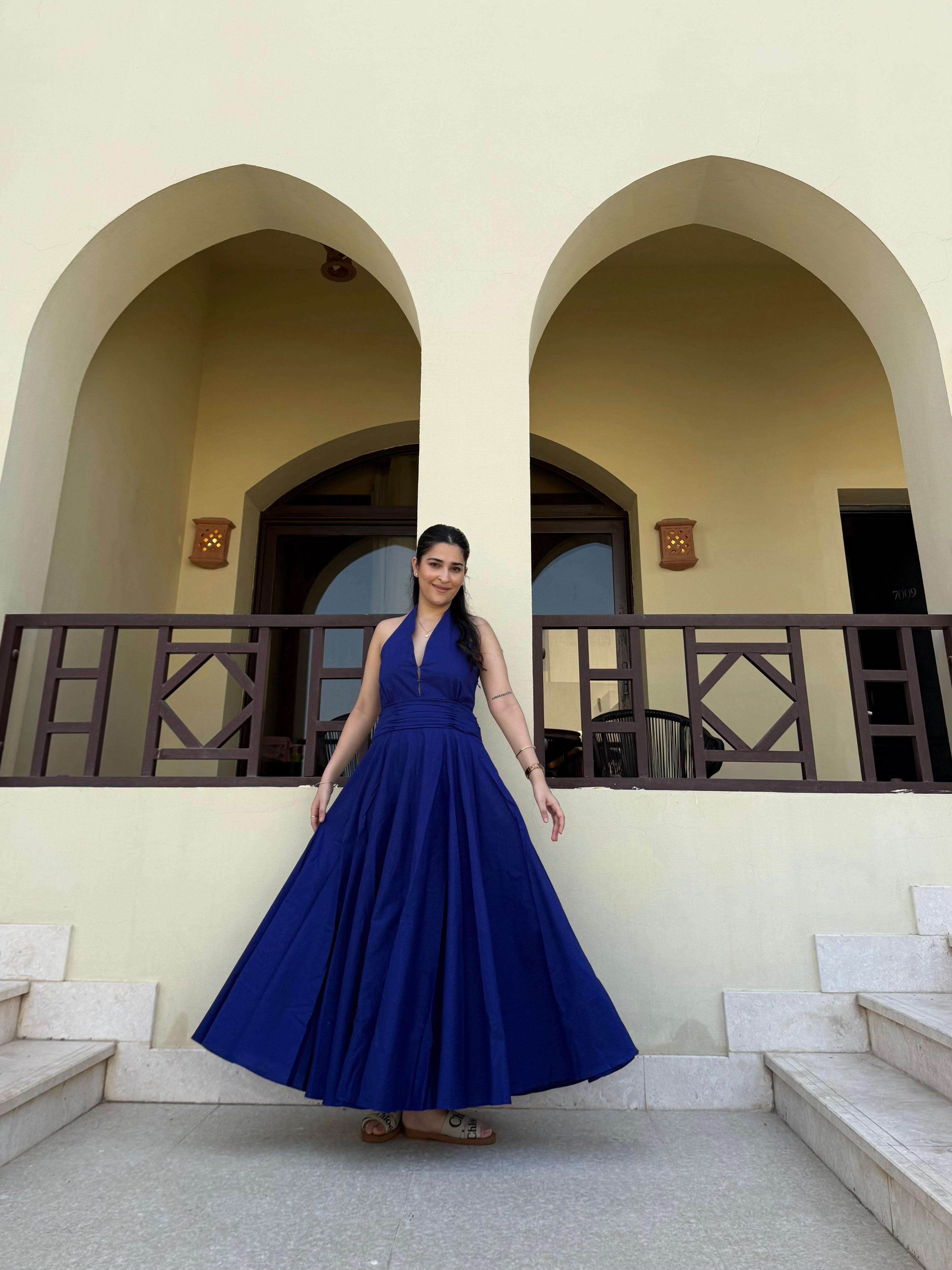 Selvara Dress in Ultramarine Blue