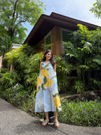 Hibiscus Dress in Limoncello Print